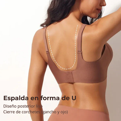 Sujetador sin Aros Deep V con Comodidad y Realce