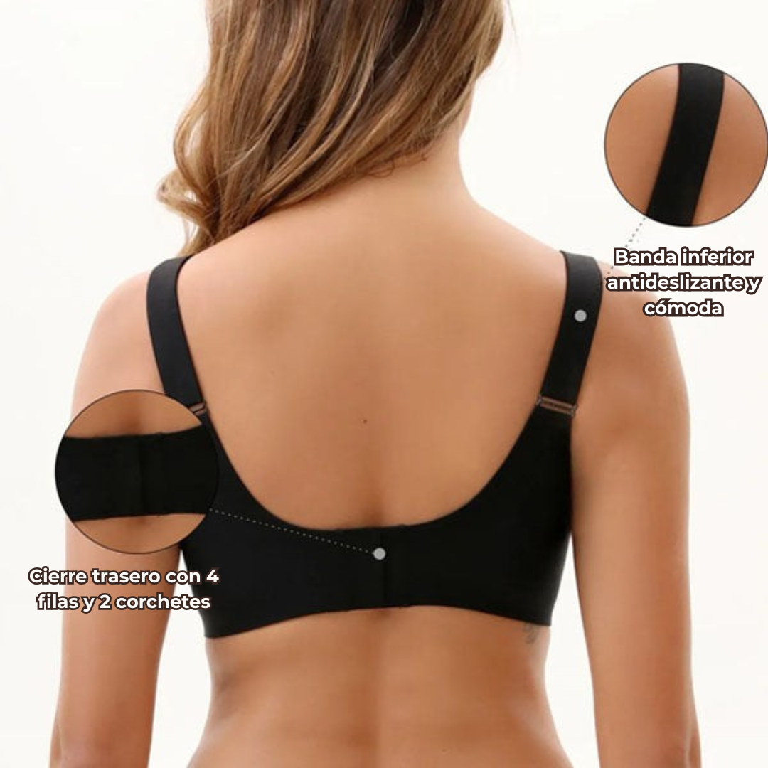 Sujetador Cómodo sin Aros con Encaje y Realce Suave