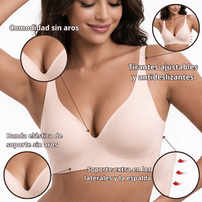 Sujetador Jelly Sin Aros Escote en V